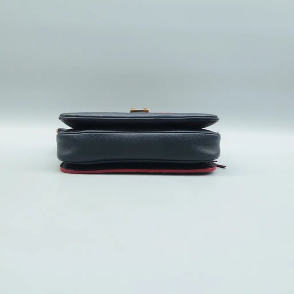 100% Authentic Louis Vuitton Metis Navy Monogram Leather Satchel - Picture 8 of 12